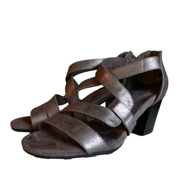 Easy Street Silver Strappy Women’s Heels Evening Pumps Grey Size 6 - Picture 1 of 10